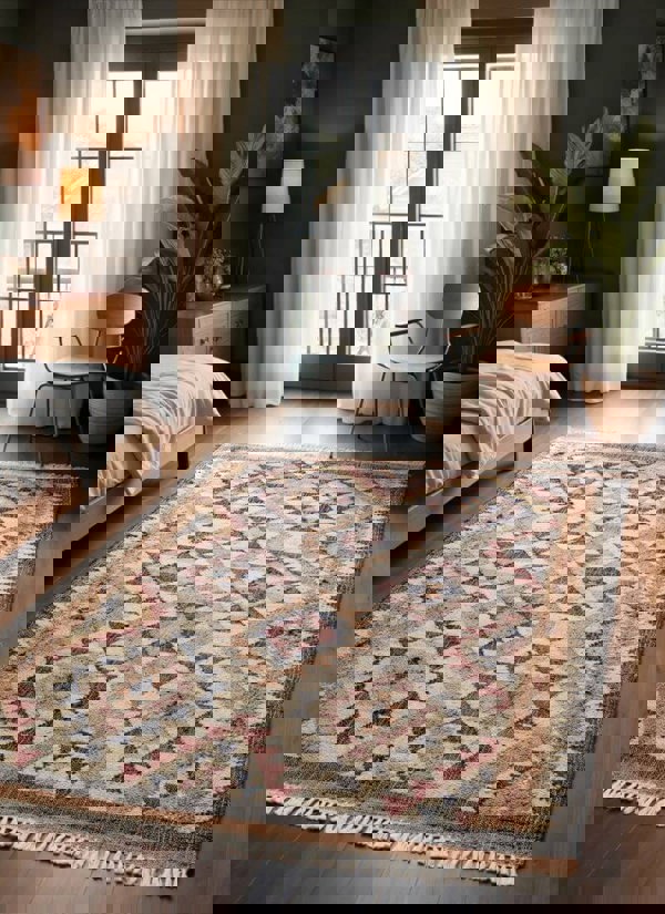 The Rugs Roya Afghan Kelim Rug – Parsa Cream Multicolour