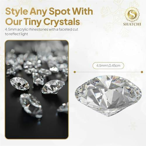 Shatchi 4.5mm Acrylic Confetti Diamonds Table Scatter Pack for Weddings, Parties and Seasonal Displays