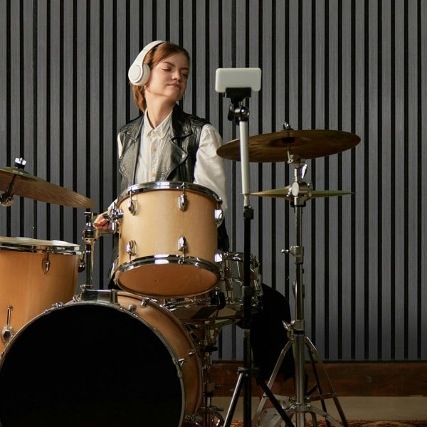 Monstershop Acoustic Slat Wall Panel – Anthracite Grey