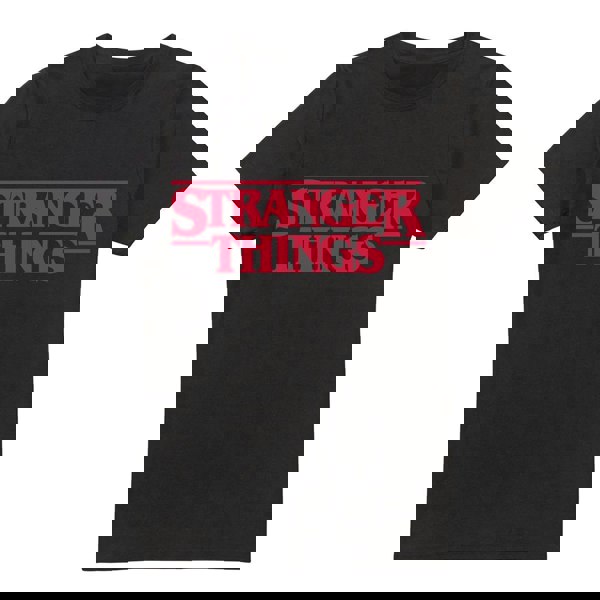 Stranger Things Womens Logo T-Shirt - Black