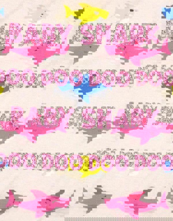 Baby Shark Girls Pink Short Sleeved T-Shirt