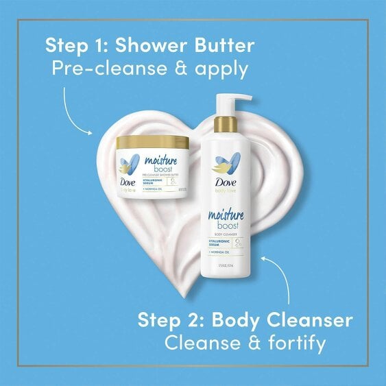 Dove Body Love Moisture Boost Body Cleanser with Hyaluronic Acid, 517ml, 3pk