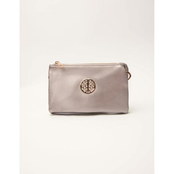 Blue Vanilla Detailed Zip Up Purse With Detachable Strap