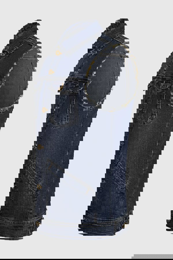 Men's Regular Fit Stretch Denim Sleeveless Jacket Navy Colour Enorsia UK