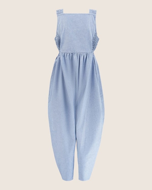 Alice Blue Smocking Strap Jumpsuit- image 8
