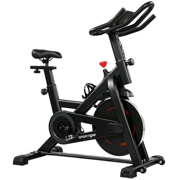 Exercise Bike, Indoor Stationary Bike with Smart APP, 0-100% Magnetic Resistance, Adjustable Seat & Handlebars