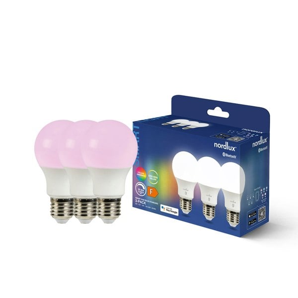 Nordlux Smart E27 | 3-pack | A60 Colour | 2200-6500 Kelvin | 806 Lumen | Light Bulb | White