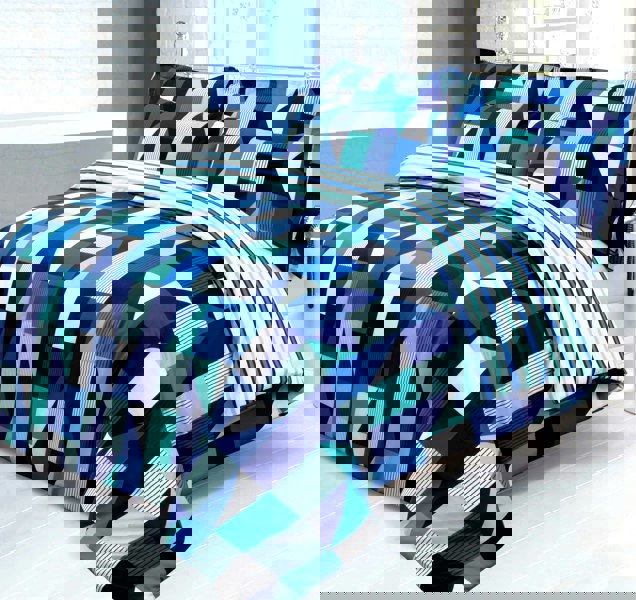 Velosso Jazz Printed Cotton Blend Duvet Cover and Pillowcase Set