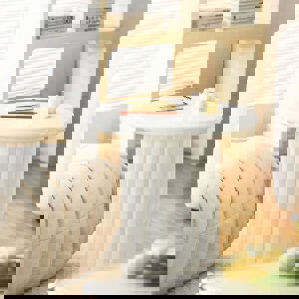 Derek Cylinder Side Table, White-Rit Concept-Rit Concept