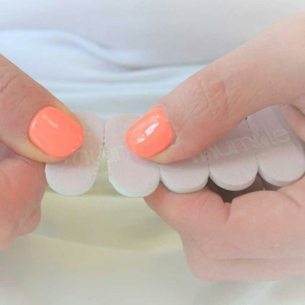 Baby Nails step 1 - snap off a baby nail file