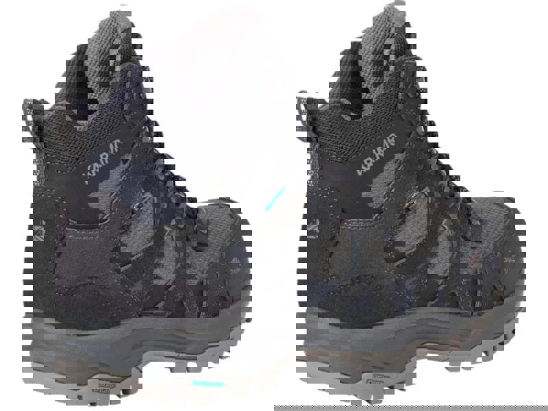 Karrimor Bodmin MID 6 Mens Walking Hiking Lace Up Trekking Boots, color-blocked with gray and dark tones, featuring durable synthetic and mesh materials, lace-up fastening, padded collar, and rugged sole for outdoor trekking.