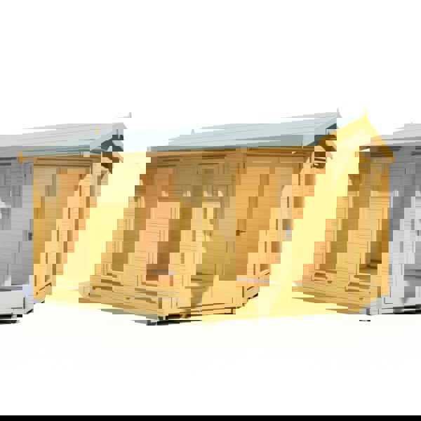 Shire 10x14 Lambridge Corner log cabin 28mm logs