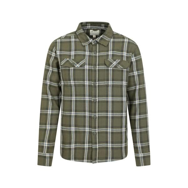 Mountain Warehouse Mens Clyde Checked Shirt - Khaki Green - 