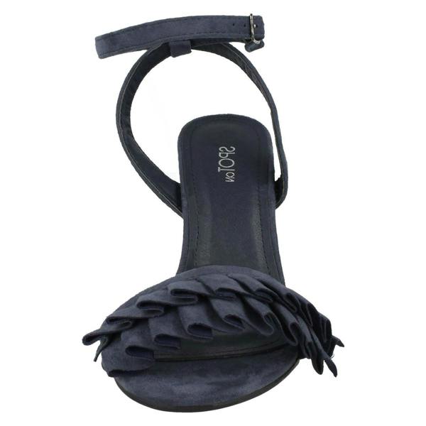 Spot On Ladies Spot On Mid Chunky Heel Sandals