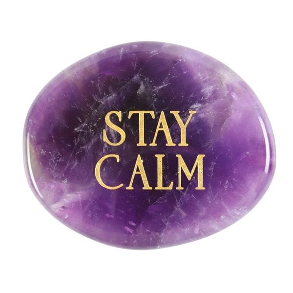 Serano Stay Calm Amethyst Crystal Palm Stone