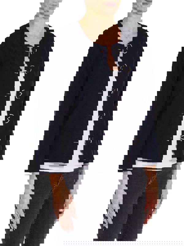 PennyPlain Navy Crop Jacket