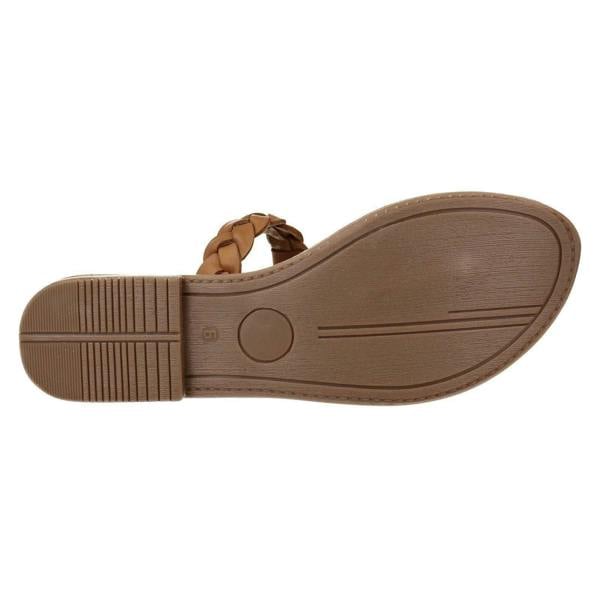 Leather Collection Ladies Leather Collection Braided Toepost Sandals