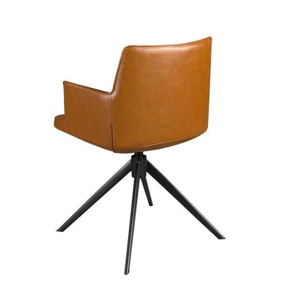 Angel Cerdá Cognac brown leatherette swivel chair 4193