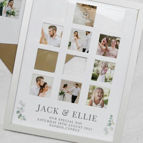 Personalised Wedding Multi Photo Frame - alternative angle