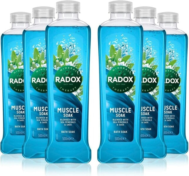 RADOX Muscle Soak Bath Soak 6 x 500ml - Sage & Sea Minerals