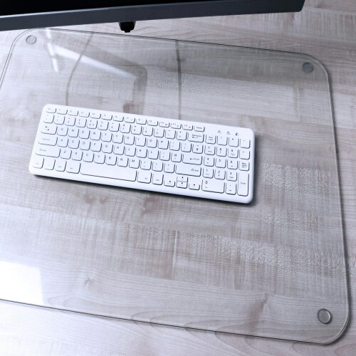 Floortex Desktex® Glaciermat Glass Desk Mat