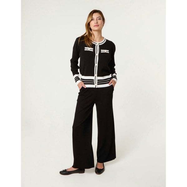 Blue Vanilla Contrast Colour Co-ord -Button Front Set