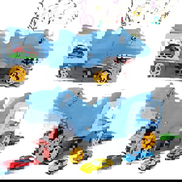 deAO Toys Shark Devour Transport Car Playset