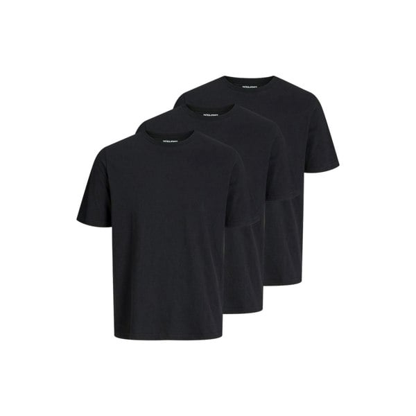 Jack & Jones Under Tee 3 Pack Cotton Men's T-Shirt - Black