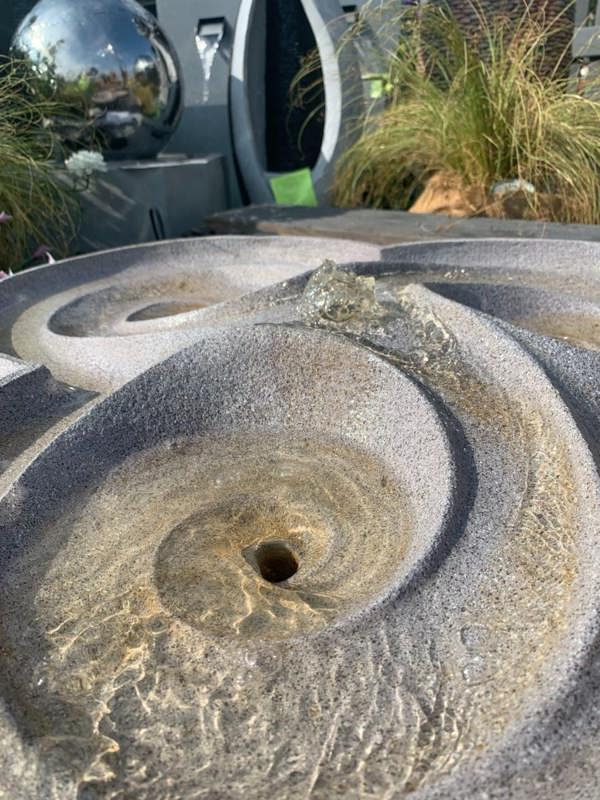 Tranquillity Water Features Dropa Stone Contemporary Solar Water Feature