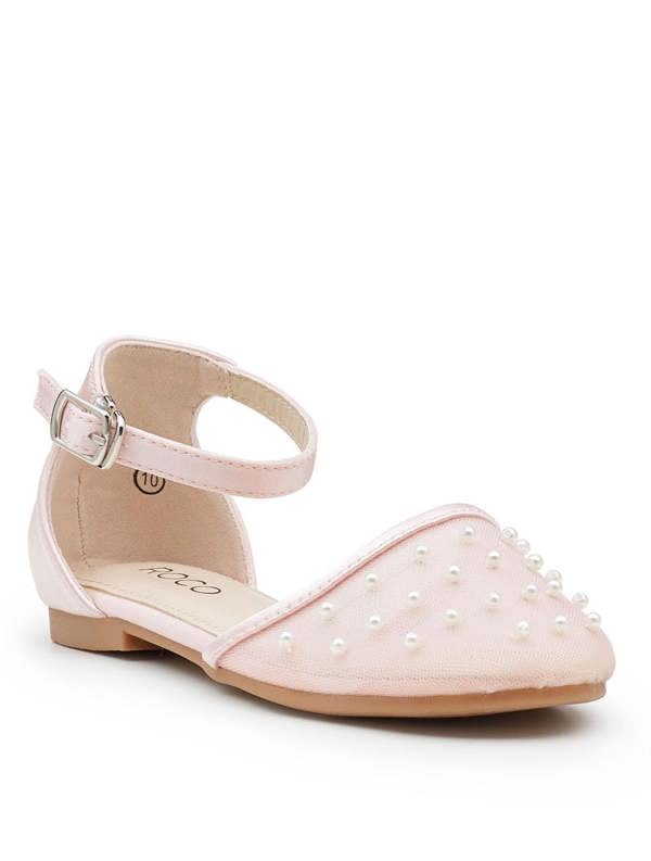 Girls pink pearl party shoe