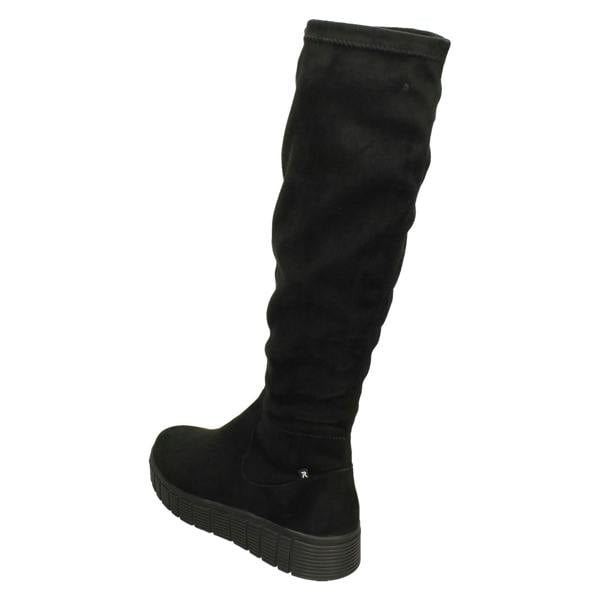 Rieker Ladies Rieker Knee High Platform Wedge Boots W1080