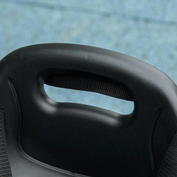 Black padded kids tricycle seat with carry-handle opening
