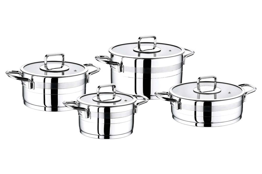 Rozi Safir Collection 8-piece Stainless Steel Cookware Set