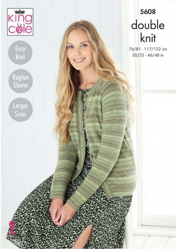 King Cole Island Beaches DK Knitting Pattern 5608, Cardigans, Sweaters for Women, 30 - 48 Inches - Easy