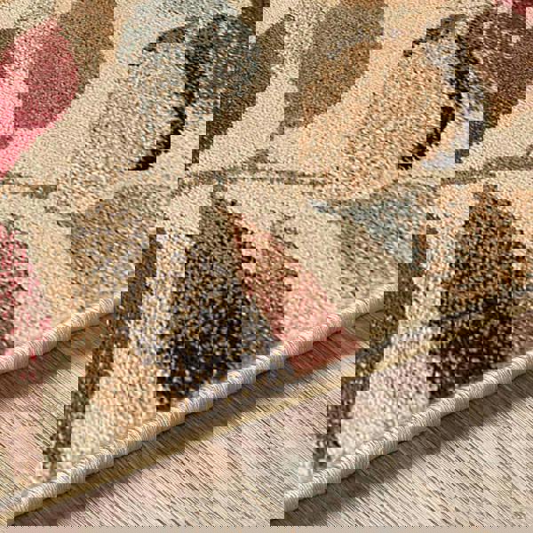 Livabliss Riley-Modern Beige Green Brown Graphic Rug