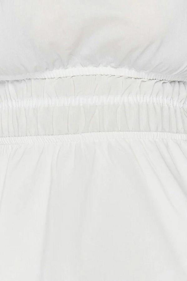 WOVCOR Skater Balloon Sleeve Lined Midi Woven