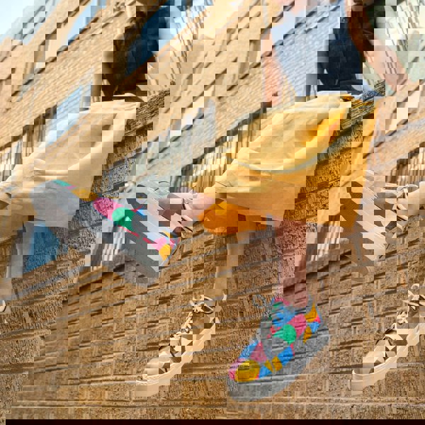 Embassy London Camila - Groovy - Women's platform sole leather lace-up trainer