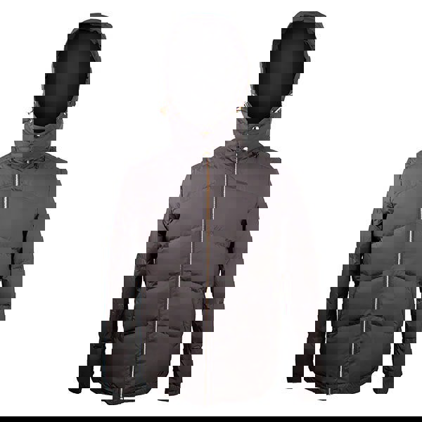 David WeJ Warrington Padded Jacket with Detachable Hood. Black