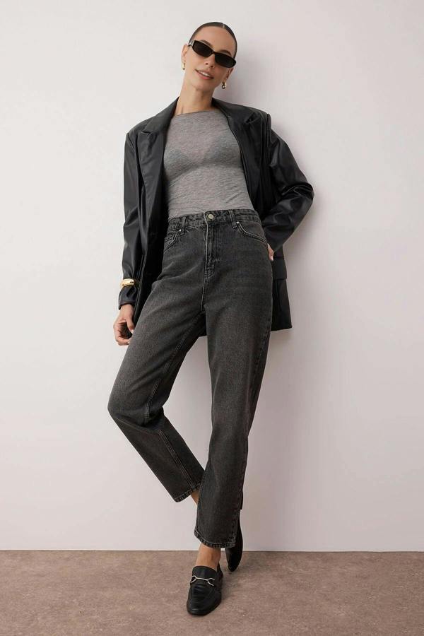 WOVCOR High Waist Mom Jeans