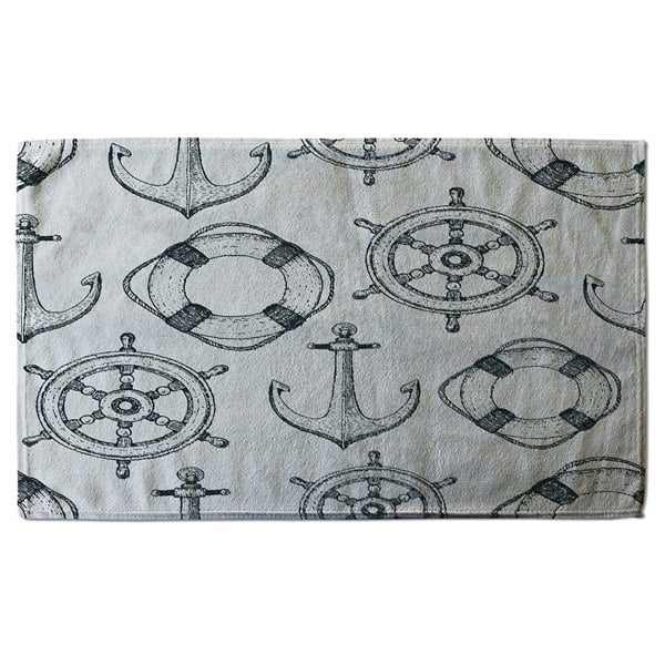 Benjamin Tate Design Anchor & Wheel (Bath Towel)