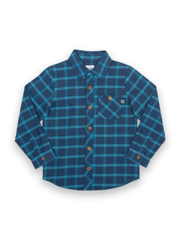 Kite Boys Organic Check Shirt Navy