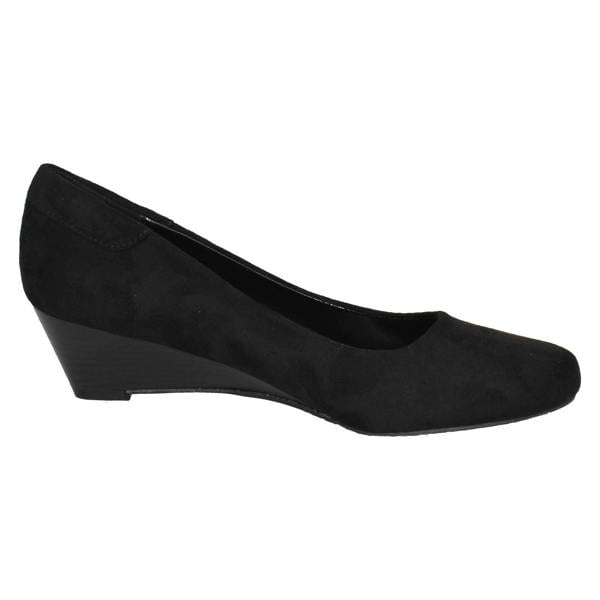 Spot On Ladies Spot On Low Wedge Court Shoes