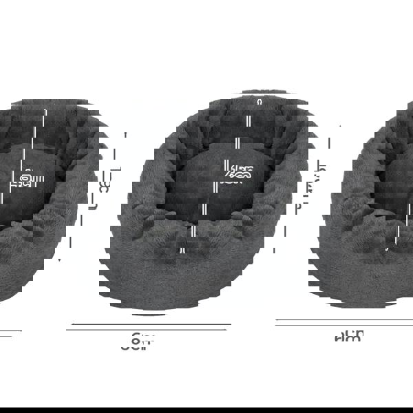 Skylos Dog Bed Small Donut Soft Plush Pet Cat Beds Calming Anti Anxiety Washable