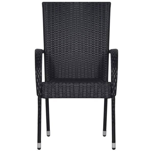 Berkfield 7 Piece Garden Dining Set Black