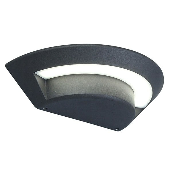 Outdoor IP54 Wall Light Sconce Graphite Finish LED 7W Bulb Outside External Loops