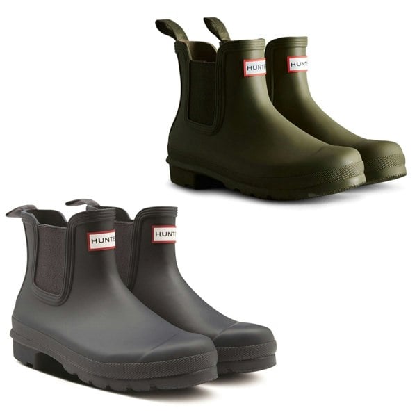 Hunter Womens Hunter Original Chelsea Wellington Boots Navy or Olive Green