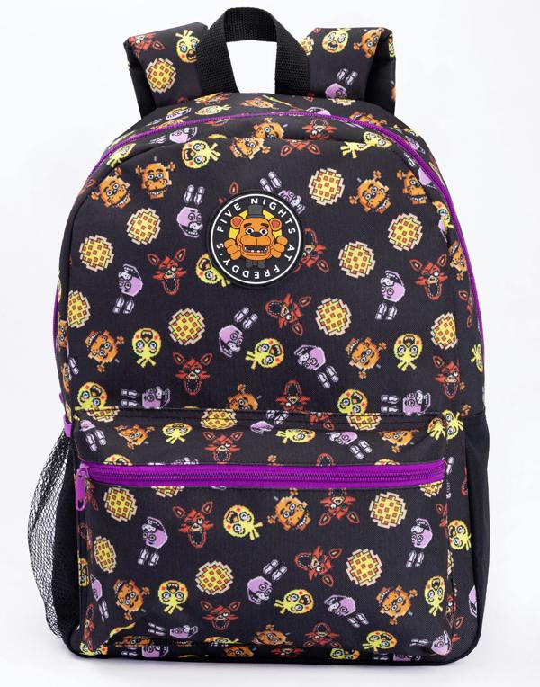 Vanilla Underground Five Nights At Freddy's Boys Black Printed 4 Piece Backpack Set (One Size) [dis]