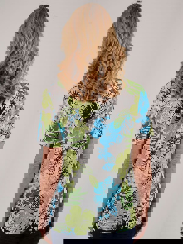 TIGI-Wear Tropical Floral All-over Print Top