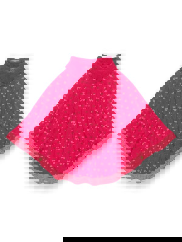 Kite Girls Organic Rosey Heart Poncho