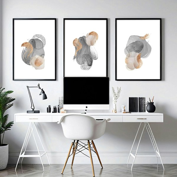 Office prints | set of 3 framed wall art